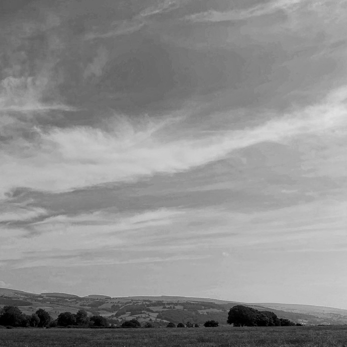 Landscape photo in black and white 